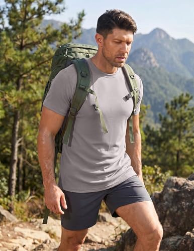 Image of COOFANDY Mens Muscle T Shirts Short Sleeve Slim Fit Tshirts Gym Workout Athletic Crewneck Shirt