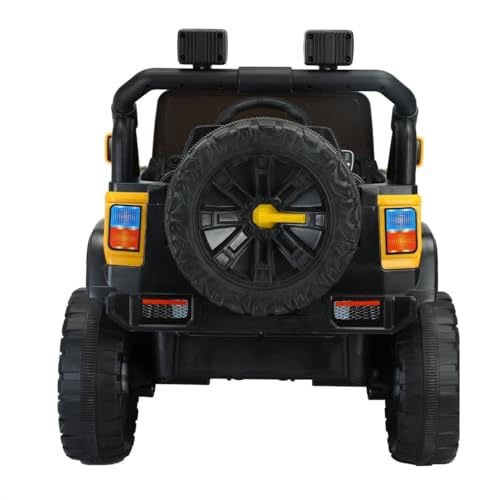 Carro elétrico Jipe Tank Amarelo Infantil Elétrico 12v com Controle Remoto