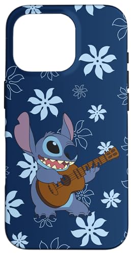 ディズニー リロ&スティッチ フローラルギターステッチ スマホケース iPhone 16 Pro 用