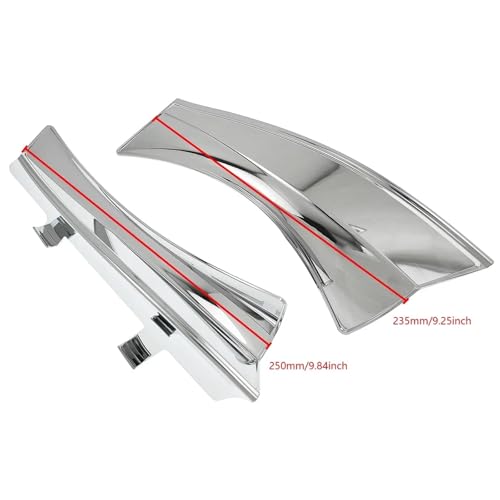 Deflector de aire cromado para chasis de Victory 2010-2016 y abrazadera de escape 3