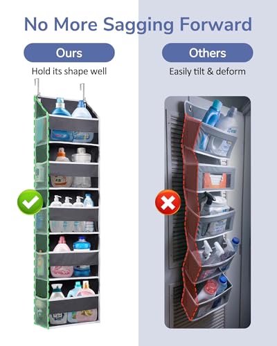 ULG 1 Pack Over Door Organizer with 5 Large and 10 Mesh Side