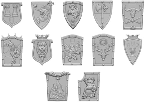 Kit d'impression 3D bouclier médiéval GSWD-12789 pour corriger le manque de détails de vos décors