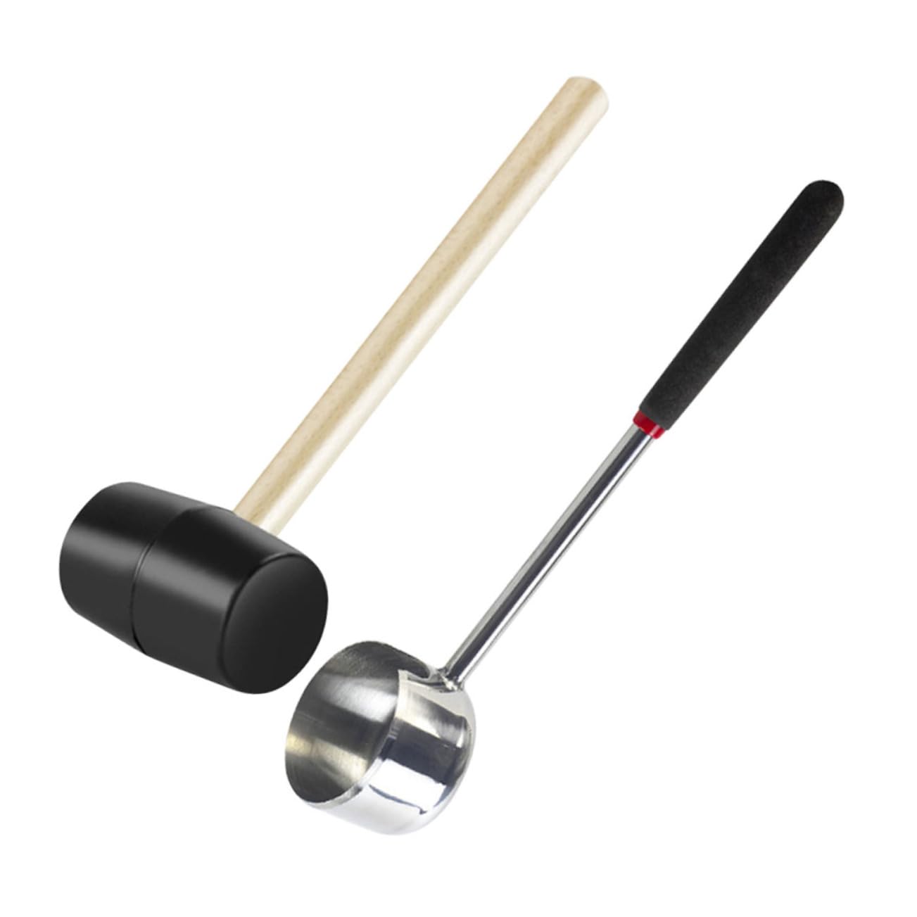 STOBAZA 2Pcs Coconuts Opening Tool with Hammer Handle Efficient Coconut Shell Opener Easy to Use for Quick Opening