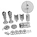 TEHAUX 1Set Stainless Steel Restroom Partition Fitting Kit Practical Bathroom Partition Tools for Public Toilets Modern Design Lightweight Durable Easy to Install