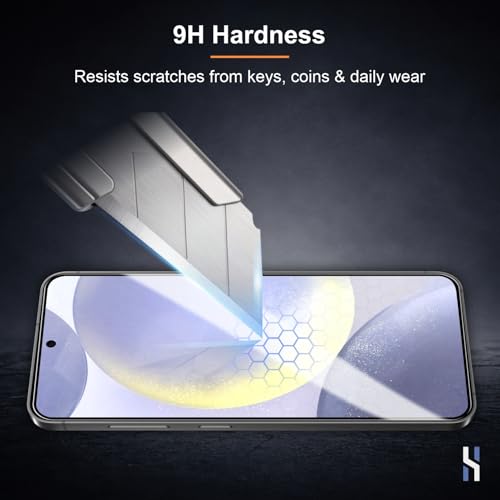 Image of Tempered Glass for Samsung Galaxy S24 Military Grade 9H Screen Guard, Anti-Scratch, Shatterproof, Edge-to-Edge Full Coverage - Black Border