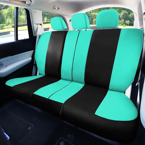 Image of FH Group Car Seat Covers Rear Set Cloth - Universal Fit Automotive Seat Covers, Low Back Front Seat Covers, Solid Back Seat Cover, Washable Car Seat Cover for SUV, Sedan and Van Mint