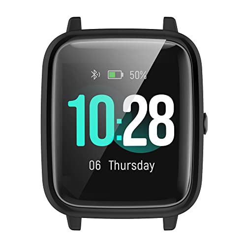 Tencloud Screen Protector Cases Compatible With Fitpolo Id205L Watch Case Anti-Scratch Smartwatch Touch Screen 1.3 Inch Protective Cover (Black) #TOP4