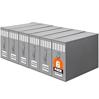 WOWBOX Sheet Organizers and Storage,Closet Bed Sheet Organizer Under Bed Storage and Organization with Label Cards & Clear Window for Bedding Sheets,Duvet Covers,Blankets (6 Pack，Gray)
