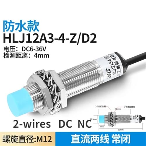Interruptor de proximidad HLJ12A3-4-Z con blindaje impermeable M12 NPN 3