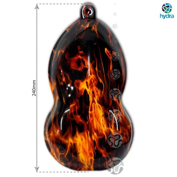 Pellicola Idrografica Cubicatura Hydrographics Hydrodipping Attivatore Activator Kit Fiamma e teschio. Dimensioni: Larghezza: 100 cm. Lunghezza: 200 cm (HLC-001)