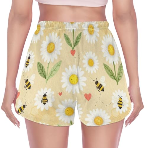 Pantalones cortos de baño con abertura lateral de mujer para verano 5