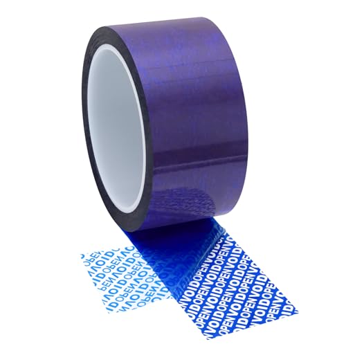WELSTIK Tamper Evident Security Tape,Tamper Tape Blue,Transfer Tamper Proof Security Void Tapes (Blue, 1.88 inch x 55 Yards)