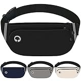 Fanny Packs for Women Men, Fashion Waist Pack with Reflective Strip, Lightweight Running Belt Bag wi