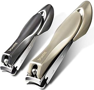 Kiaitre Nail Clippers 2 PCS - Stainless Steel Nail Cutter with Catcher Function