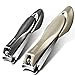 Kiaitre Nail Clippers 2 PCS - Stainless Steel Nail Cutter with Catcher Function, No Splash Nail Clippers with Nail File, Fingernail&Toenail Clippers Set for Men and Women, Kids and Seniors