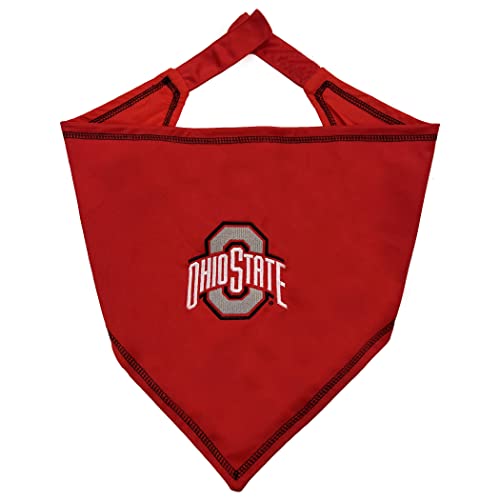 Pets First NCAA Ohio State Buckeyes Tie Bandana Small/Medium. Dog Bandana Scarf Bib for Pet Cat Dog. The Ultimate Game-Day Party Bandana (OH-3550-S-M)