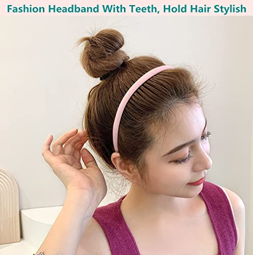 Hair Band For Women Plastic Headband, Fashion Hair Bands Sports Headbands Women Hairband Head Hoop With Non Slip Teeth, 4 Pcs #TOP2