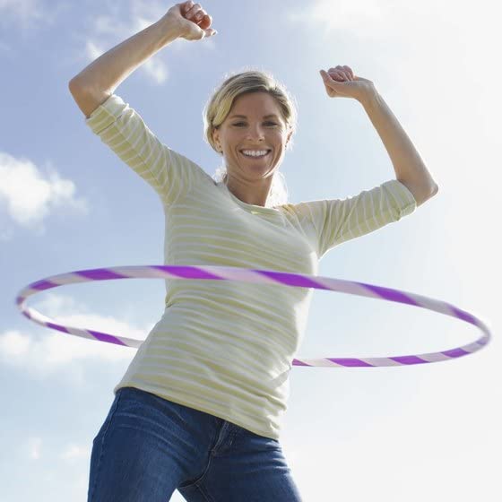 FitFix 36-Inch Collapsible Helix Dual Colour Traveller Hula Hoop - Portable Fitness Fun On-The-Go - Lightweight, Durable, and Versatile Exercise Hoop for Adults and Kids - Includes Carry Bag - Ideal for Exercise, Yoga, and Flow Arts - Perfect for Travel and Outdoor Workouts (Pack Of 1 Pcs)-image-6