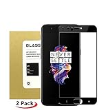 Timbay For Oneplus 5 Tempered Glass Screen Protector, Scratch Resistant Thin Hd Clearness Bubble Free Film - Black - 2 Piece