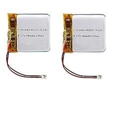 RAEWSTCO Batteria 2PCS 302323 LiPo 3.7V 150mAh 0.555Wh 1S 5C Liter Energy Battery per l'elettronica Ricaricabile Telefono Portatile Smartwatch Orologio GPS