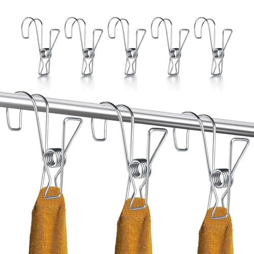 Lot de 8 pinces à chaussettes pour tringle à vêtements, crochets à suspendre, pinces à linge, pinces à chaussettes, pinces à chaussettes pour machine à laver et sèche-linge, crochets pour bottes,