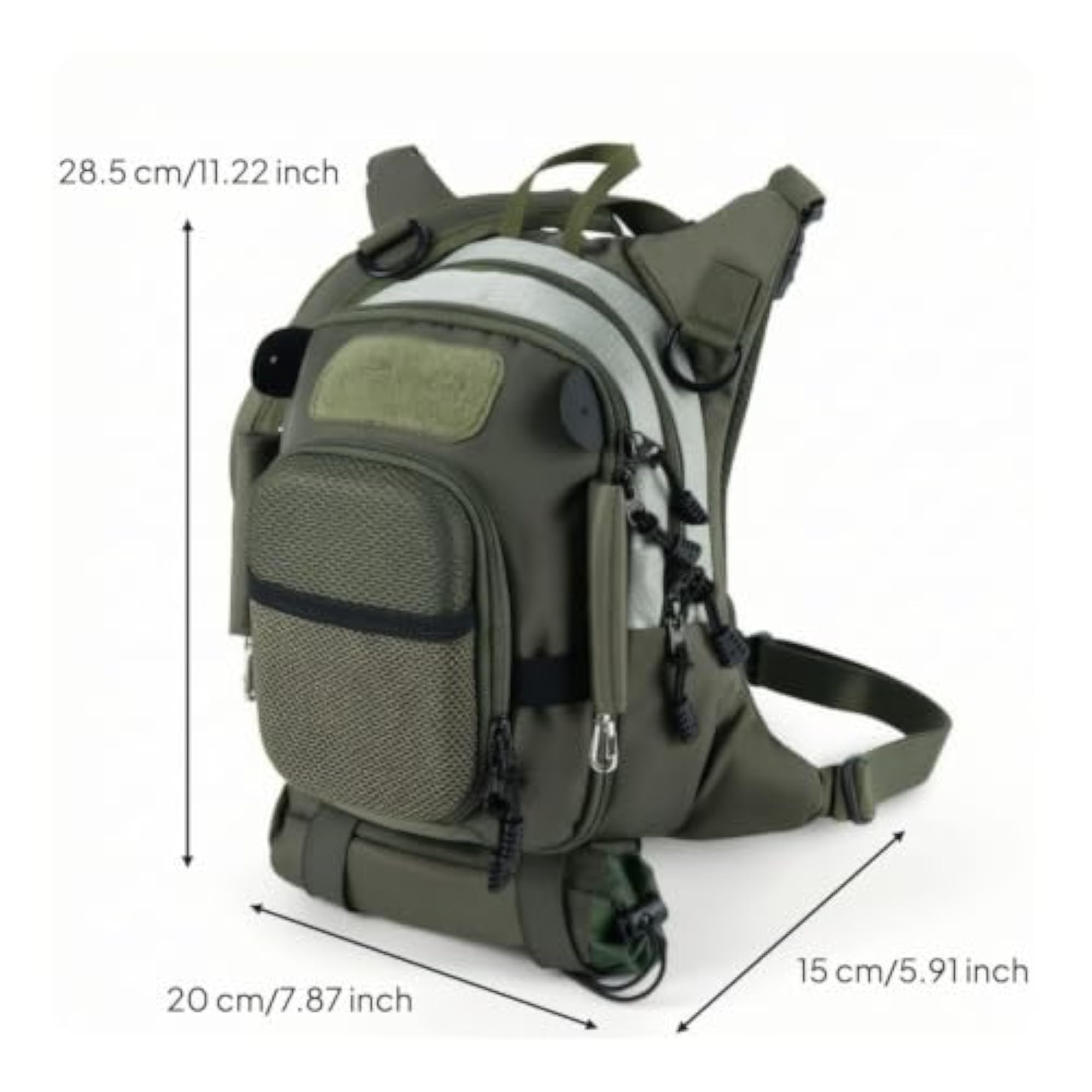 Multi-Compartment Tackle Chest Pack for Anglers