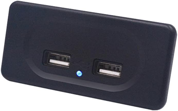 Amazon 12v 24v用 3 1a 2口usb 増設 埋め込み型 Usbポート 充電ソケット キャンピングカー トレーラー トラック ブラック カーアクセサリ 車 バイク