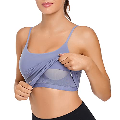 Image of Lemedy Women Padded Sports Bra Fitness Workout Running Shirts Yoga Tank Top