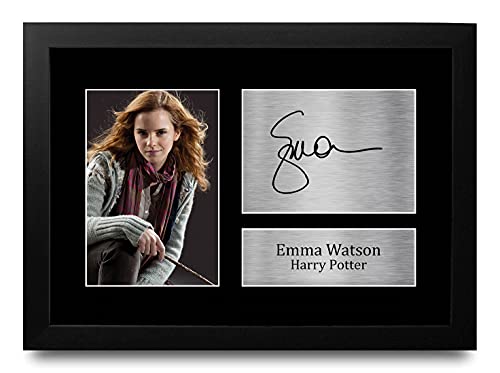 HWC Trading Emma Watson A4 Gerahmte Signiert Gedruckt Autogramme Bild Druck-Fotoanzeige Geschenk Für Hermione Granger Harry Potter Filmfans HWC Trading Emma Watson A4 Gerahmte Signiert Gedruckt Autogramme Bild Druck-Fotoanzeige Geschenk Für Hermione Granger Harry Potter Filmfans