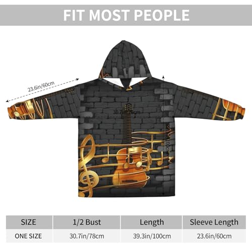 Idée cadeau originale : le sweat couverture imprimé guitare - 4