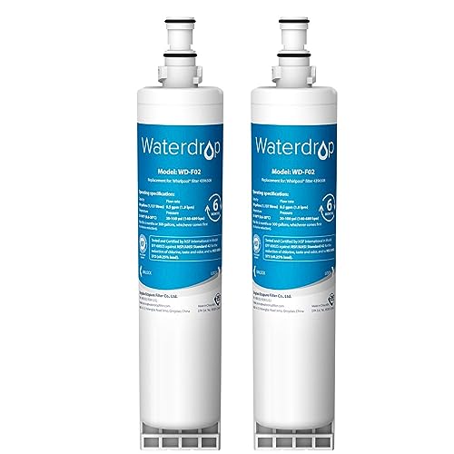 Waterdrop 4396508 Filtre à Eau pour Réfrigérateur, Remplacement pour Whirlpool® 4396508, 4396510, Maytag®, SBS002, SBS004,EDR5RXD1