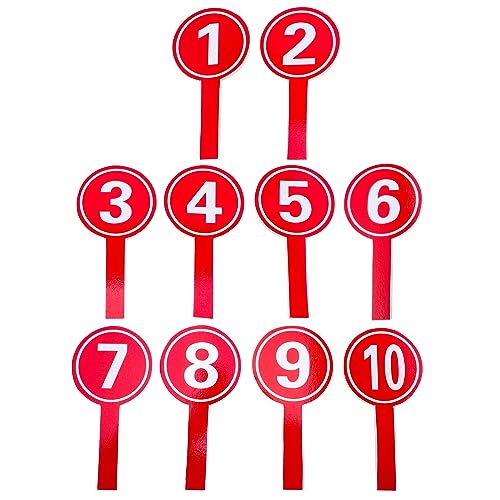 Tofficu Number Paddles 1-10 Scoring Cards Set for Sports Judging