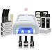 Nagelstudio Starterset komplett für Anfänger • Maniküre + Pediküre • Starter/Basis-Set inkl. 1 UV LED Lampe 36W für Gel Nägel/Gelnägel Nagellack Gellack Farben Nagelset • Vegan&Cruelty free