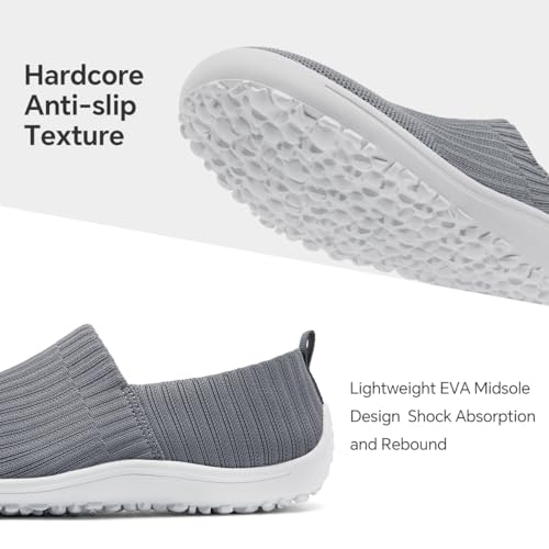 Womens Walking Barefoot Shoes Wide Toe Box Slip On Sneaker Zero Drop Non-Slip Sole Casual Lightweight Breathable Tennis Workout Shoes to Travel4