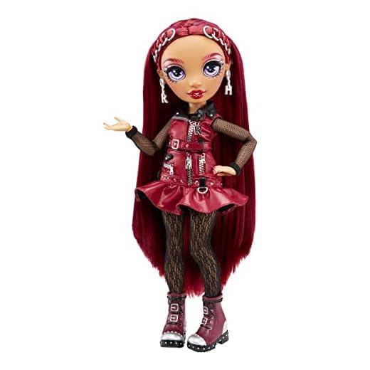 Rainbow High Mila Berrymore- Burgundy Red Fashion Doll. 2 Designer Outfits to Mix & Match with Accessories, Great Gift for Kids 6-12 Years Old and Collectors-Multicolor