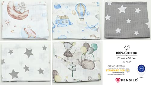 Langes coton bébé 70 x 80 cm le lot idéal pour toutes vos sorties - 2