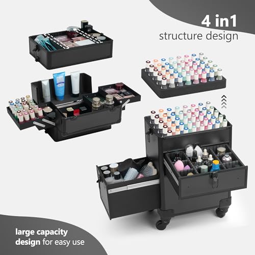 Somduy Rolling Makeup Case With Drawer thumb #3