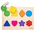 Magnetic Wooden Educational Shape Puzzle - Learn Colors & Shape Recognition Toy â€“ Toddler Preschool Game â€“ Kids Montessori Education
