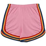 A2Z 4 Kids Girls Hot Pants 100% Cotton Fashion Summer Short - Girls Shorts 426 Rainbow Baby Pink 9-10