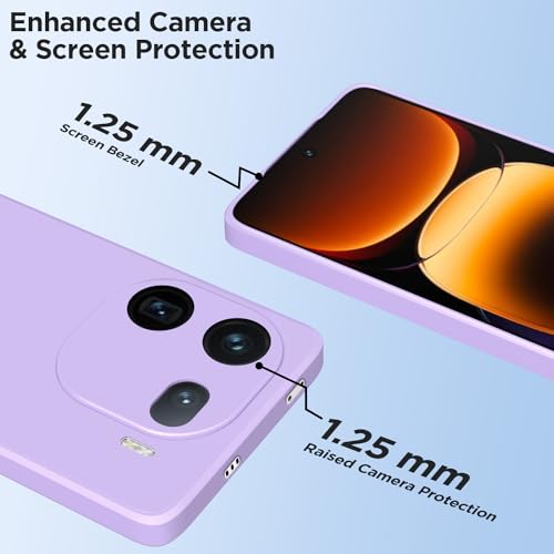 Image of Outlouders Back Cover for iQOO 12 5G | Camera Protection | Durable Soft Matte Silicone Bumper Case (Purple)