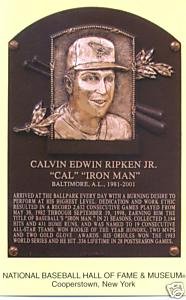 Cal Ripken Jr.- 2007 National Baseball Hall of Fame Postcard-HOF Inductee '07 Class- Mint Shipped in Protective Top Load!