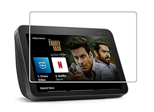 M.G.R.J® Tempered Glass Screen Protector for All new Echo Show 8 (2nd Gen, 2021 Rel) (8" inch)
