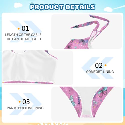 Image of Boccsty Summer Girls Swimsuits Kids Bikini Sets 2 Pcs Bathing Suit for 3T-12T