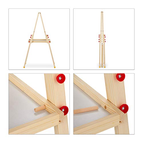 Relaxdays, Natuurbord kinderen, aan beide zijden magnetisch, in hoogte verstelbaar, 77 x 39 x 44,5 cm, whiteboard… - Image 7