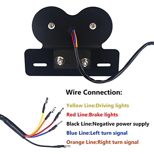 Support de plaque d'immatriculation avec feu moto 40 LED universel