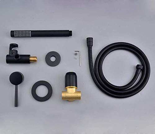 Mitigeur de baignoire en laiton noir robinets douche murale