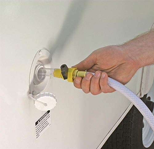 Image of Camco RV Water Tank Filler with Shutoff Valve - Quickly and Efficiently Helps Fill Your Water Tank and Eliminate Line Backflow - Features a 5 /8 inch Tube (40003) (Pack of 5)
