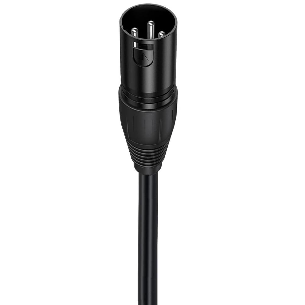 Hanprmeee 3 Pin XLR Male to 5 Pin XLR Female DMX Adapter Cable for Microphone DMX DMX512 Stage Lighting Turnaround (0.3M) - Image 2