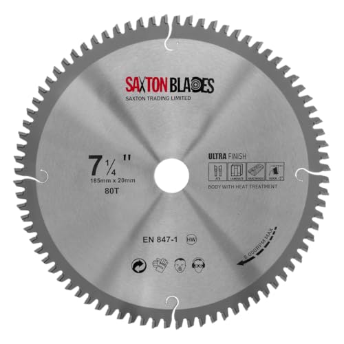 Image of Saxton TCT Negative Rake/Hook Circular Blade 185mm x 80T x 20mm Bore