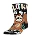 UTRSIFB Girl's Leisure Sports Socks, All Season Stockings, Soft Fashion Breathable Dress Decor Boots Socks Sloth Spirit